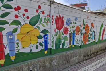 طراحی و دیوارنگاره دیوارهای خیابان 16 متری ابوذر، جنب مدرسه شعبانخواه توسط شهرداری سیاهکل