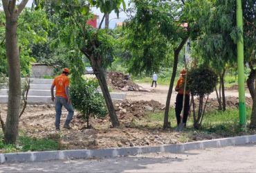 تلاش‌های نیروهای شهرداری سیاهکل برای تکمیل پارک زیبای پاشوران